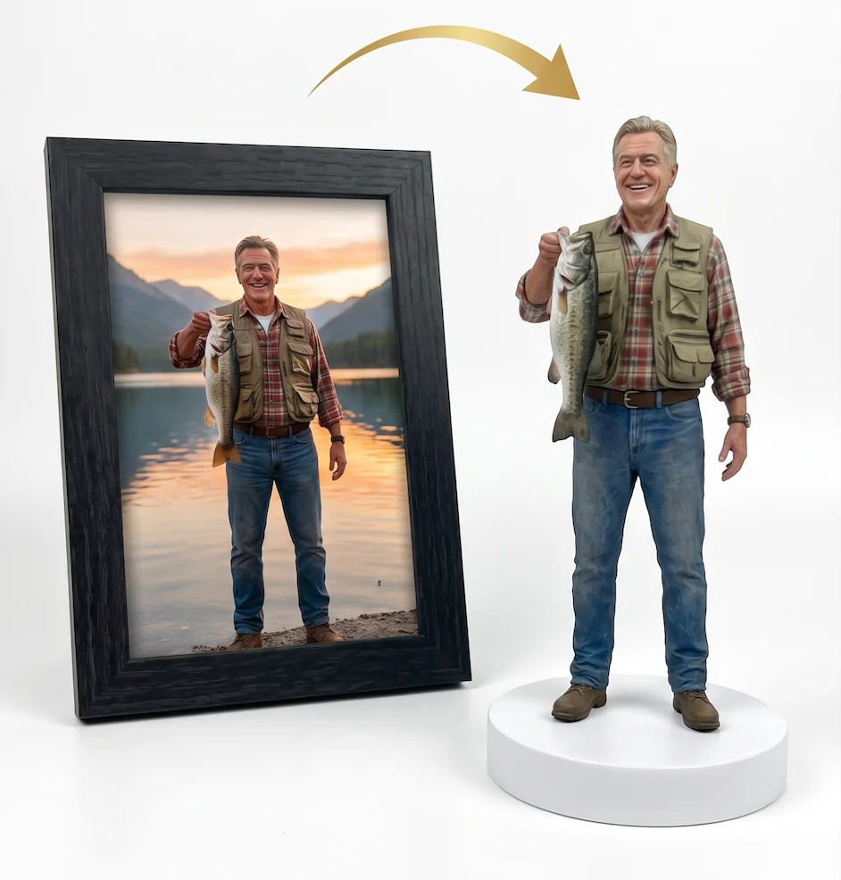 Figurina cu Amintiri 3D Pictată Manual